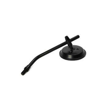 Adjustable Stem Mirror Black Round
