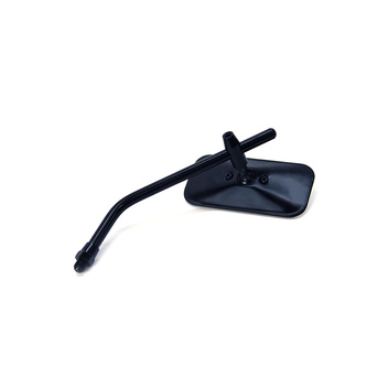 Adjustable Stem Mirror Black Rectangle